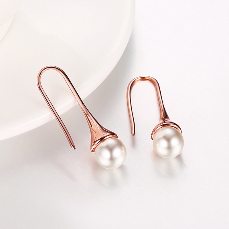 Brass Pearl Earring 