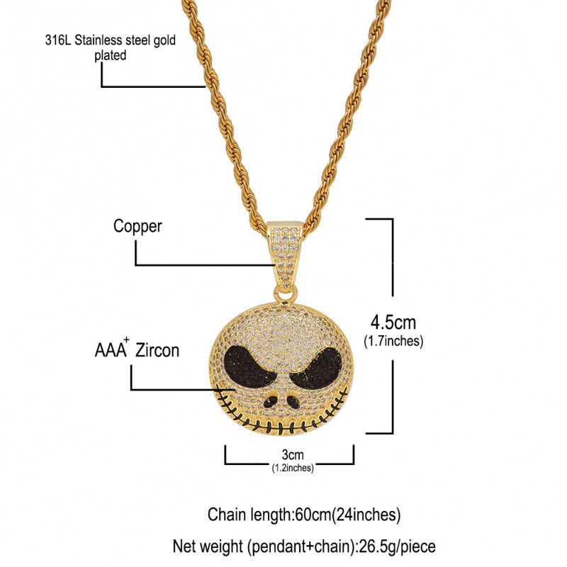 HIP HOP JEWELRY BRASS NECKLACE