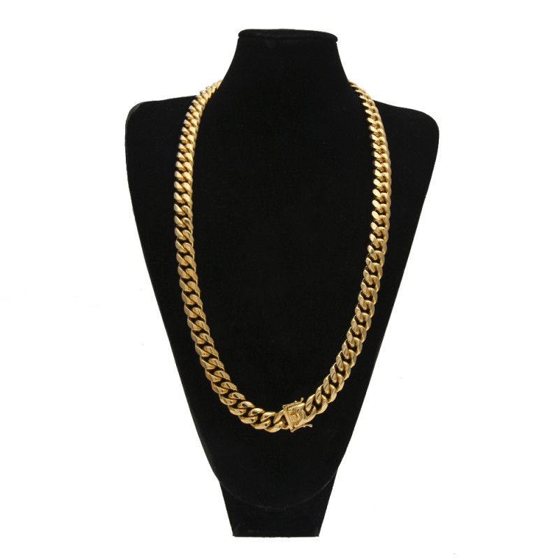 Hip-hop jewelry stainless steel Necklace 8mm/10mm/14mm