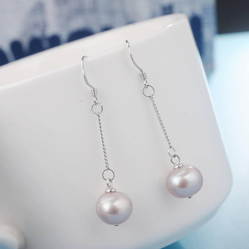 NATURAL FRESHWATER PEARL EARRINGS 925 SILVER