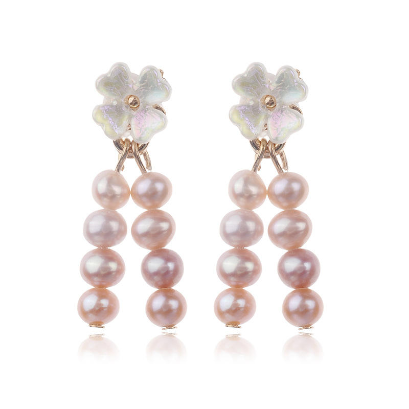 14K GOLD FILLED NATURAL BAROQUE PEARL DROP EARRINGS