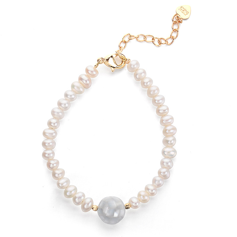 NATURAL PEARL BRACELET 14 K GOLD FILLED