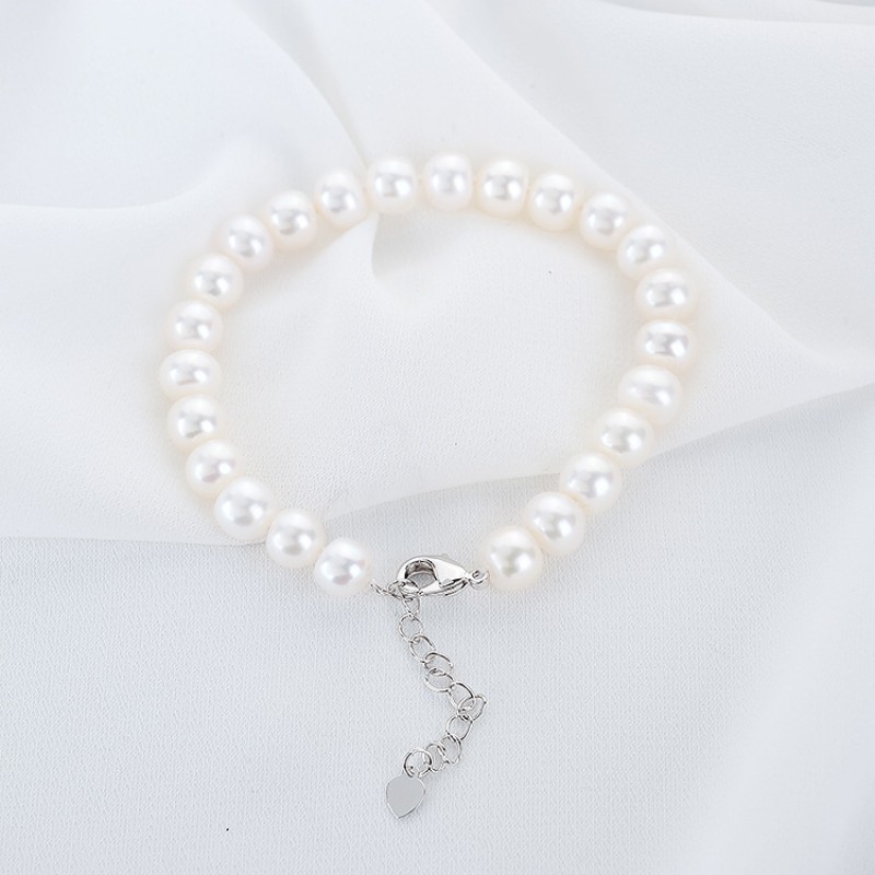 NATURAL PEARL JEWELRY SET EARRINGS BRACELET NECKLACE SET