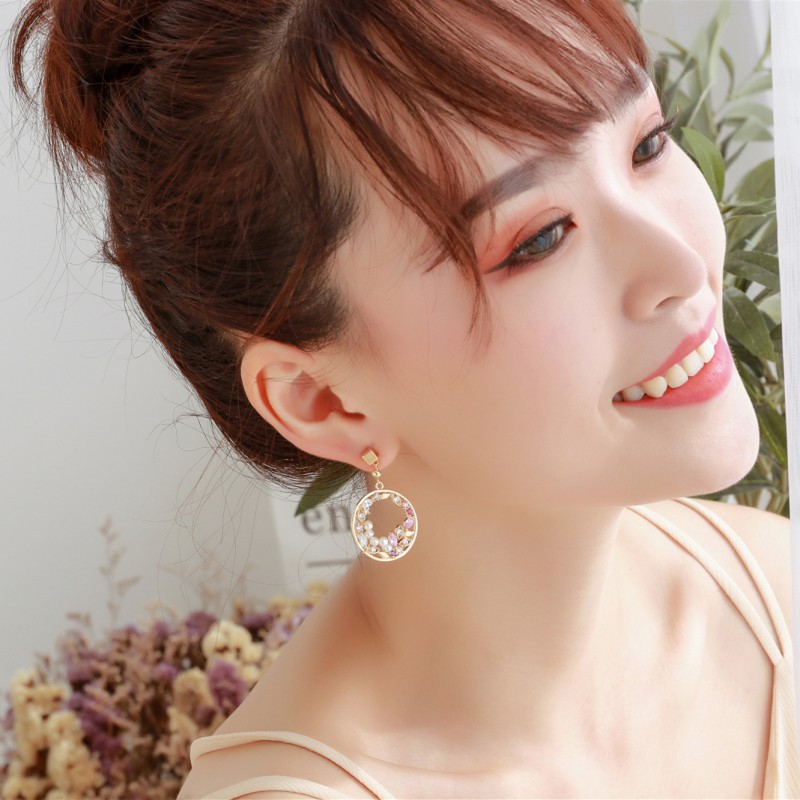 NATURAL PEARL EARRINGS HOOPS