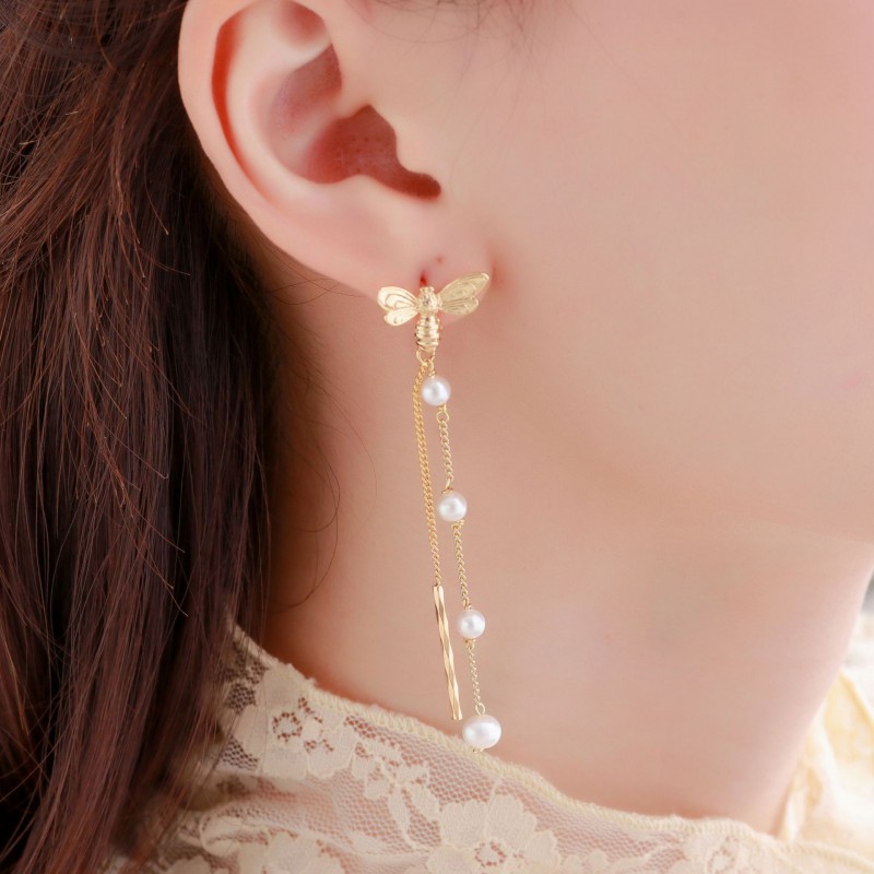 TASSEL EARRINGS PEARL DROP EARRING