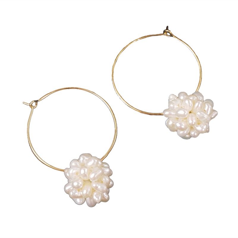 PEARL EARRINGS HOOPS