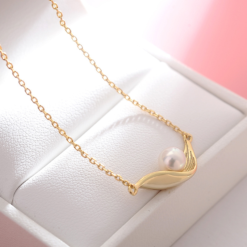 14K GOLD FILLED NATURAL FRESHWATER PEARL WOMEN NECKLACE