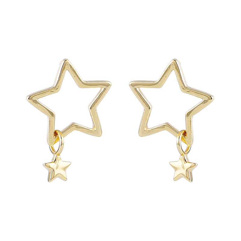 925 silver star earrings stud