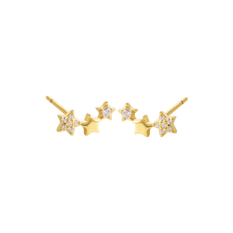 925 silver star earrings stud