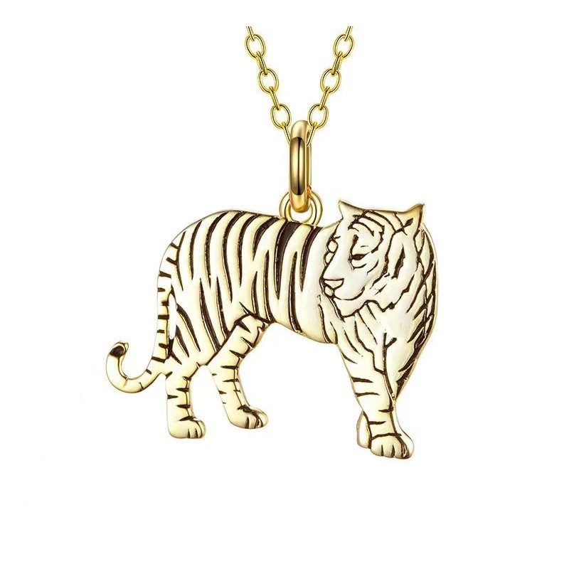 925 silver tiger necklace