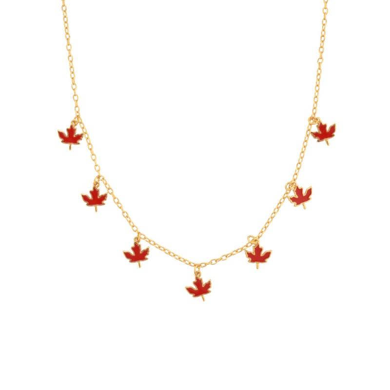 925 silver maple leaf necklace