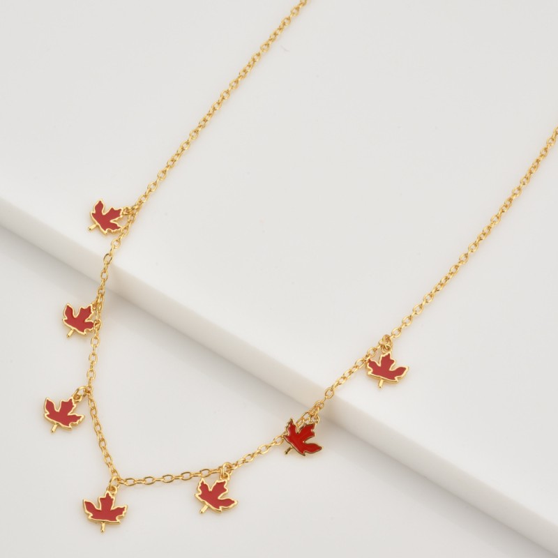 925 silver maple leaf necklace