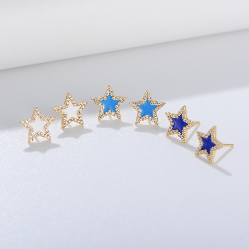 925 silver star earrings