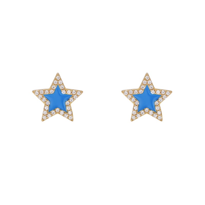 925 silver star earrings