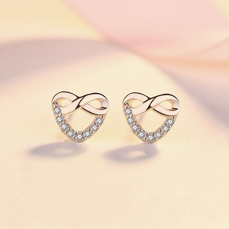 925 silver heart earrings