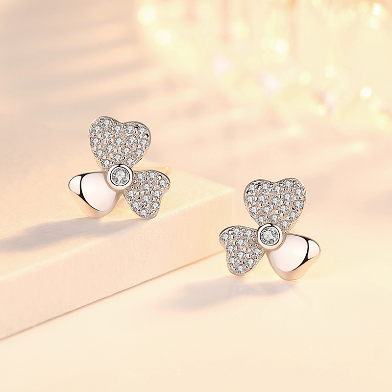 925 silver heart earrings