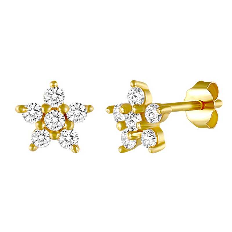 925silver star earrings