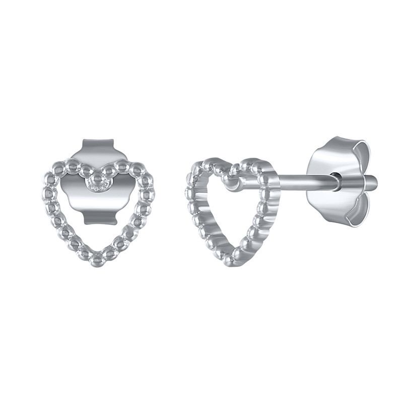 925 silver heart earrings