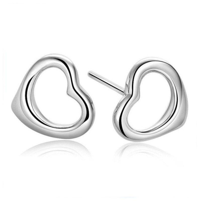 925 silver heart earrings