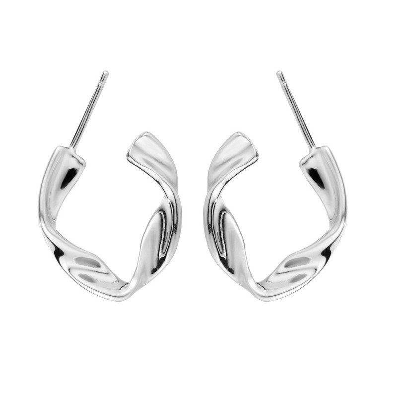 925 silver irregular earrings stud