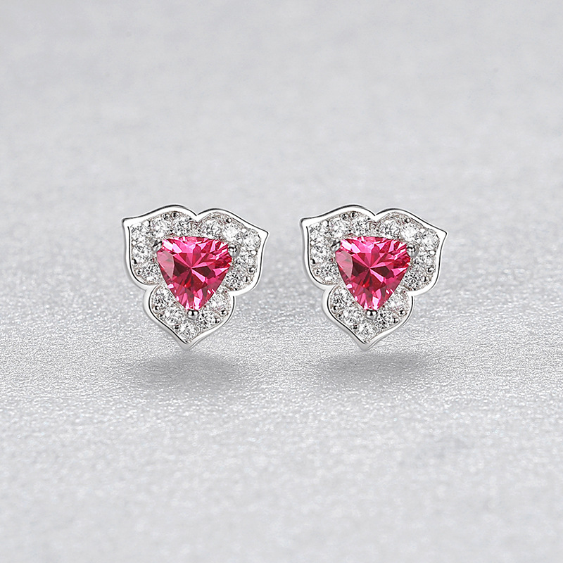 925 silver spinel earrings stud