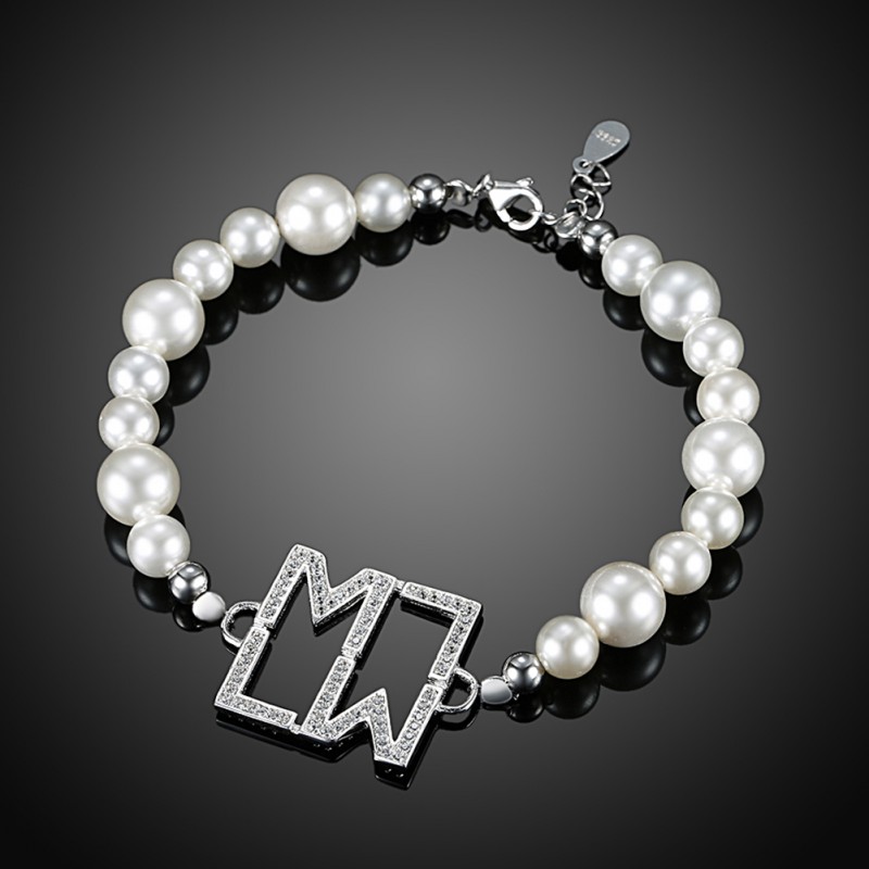 925 SILVER BRACELET WITH PEARL ELEMENT