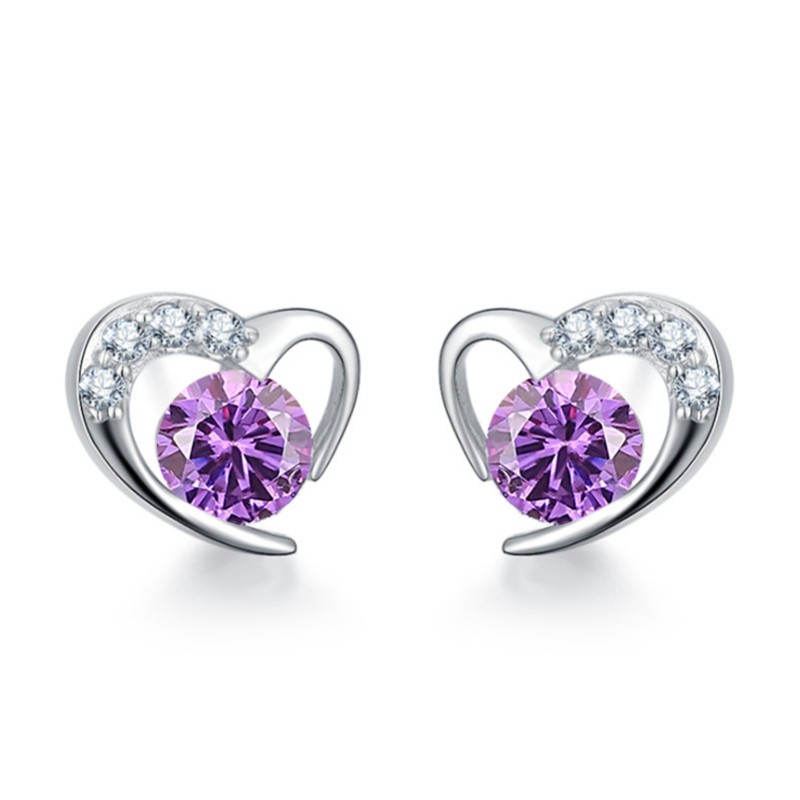 925silver heart earrings