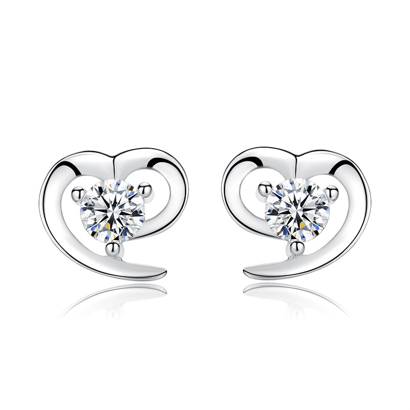 925silver heart earrings