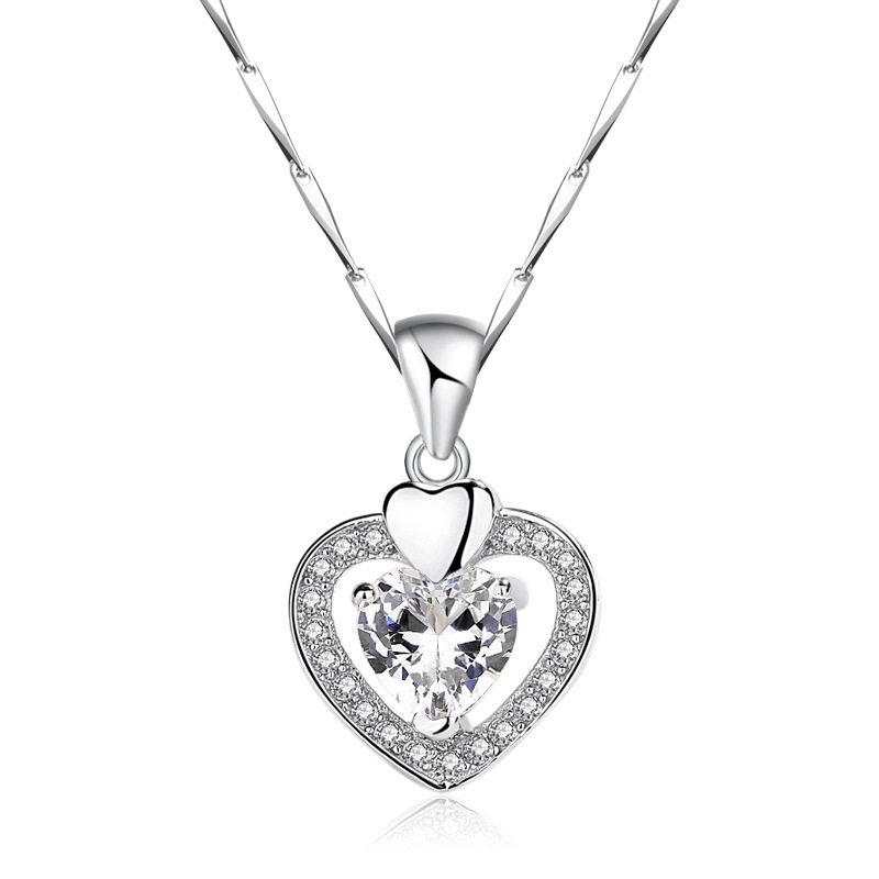 925silver heart necklace