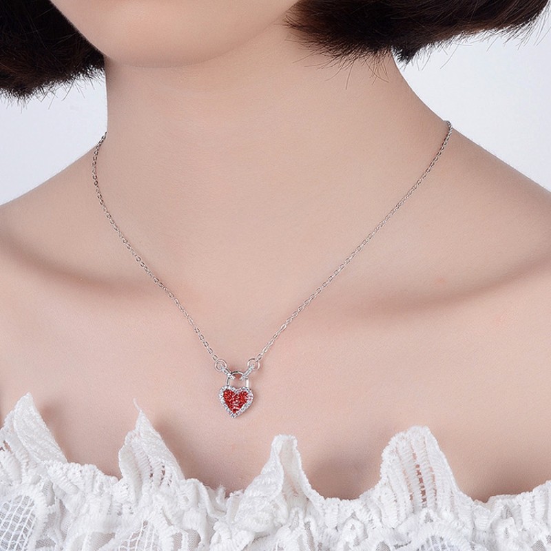 925 silver heart necklace