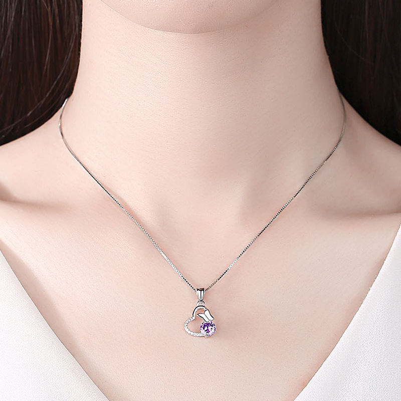 925 silver heart necklace