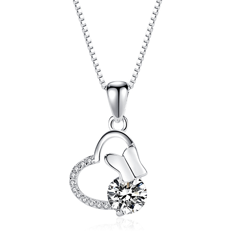 925 silver heart necklace