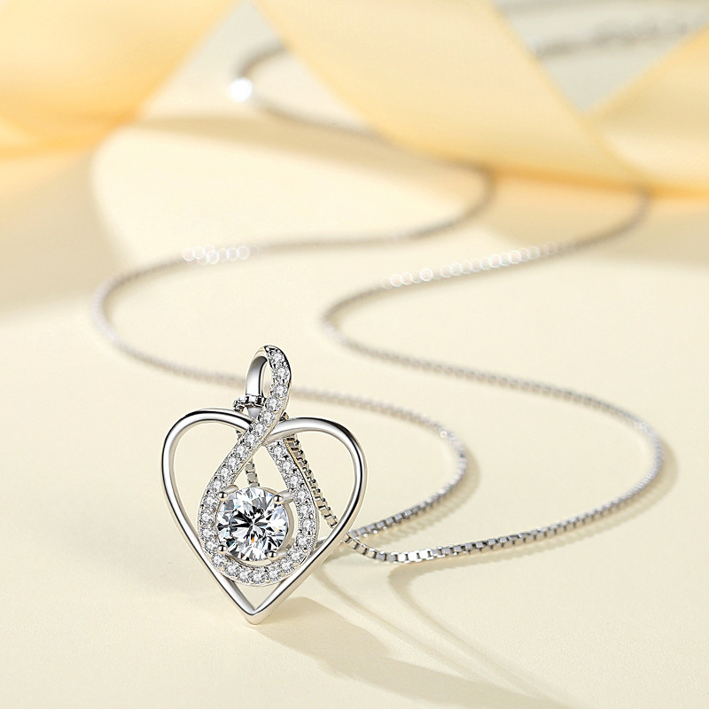 925 silver heart necklace