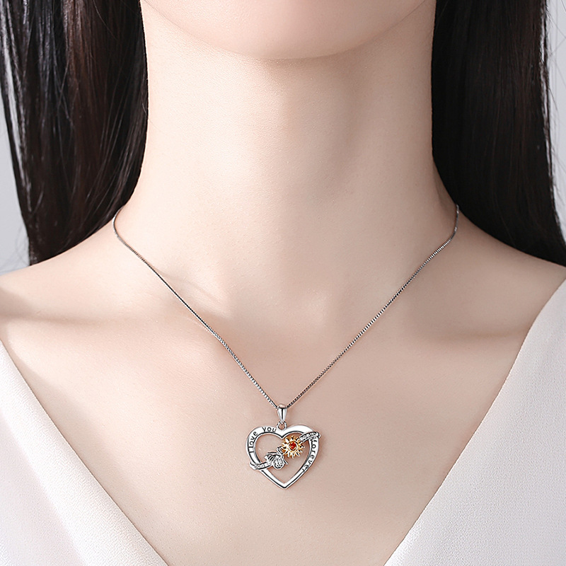 925 silver heart necklace