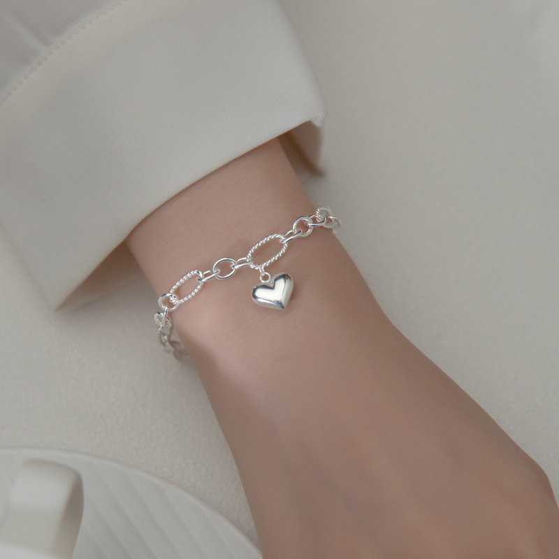 925 silver heart bracelet