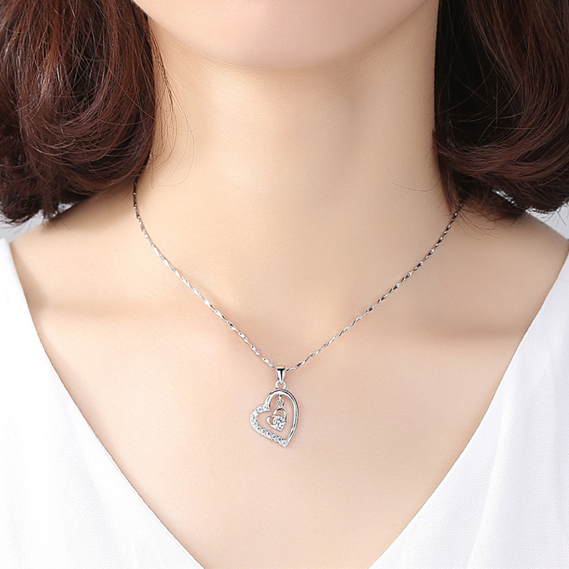 925 silver heart necklace