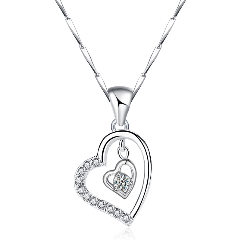 925 silver heart necklace