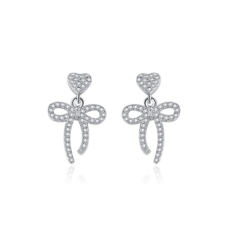 925 silver heart earrings