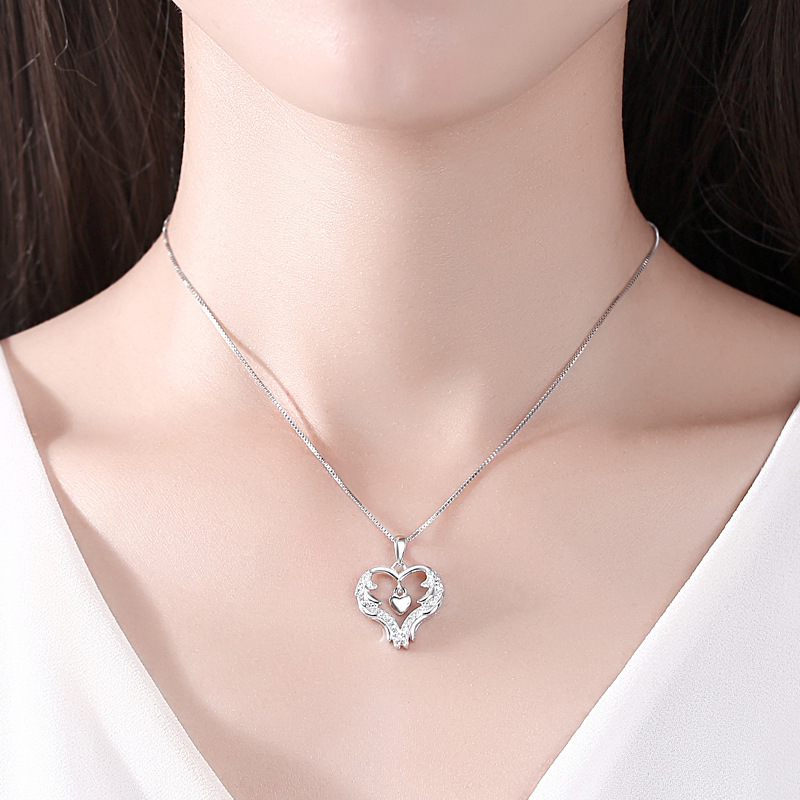 925 silver heart necklace