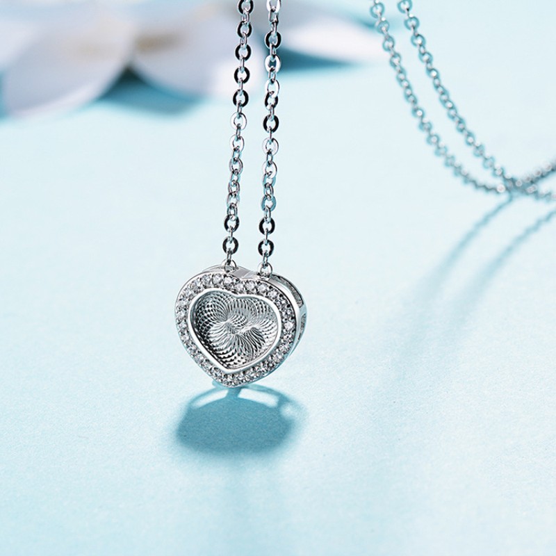 925 silver heart necklace