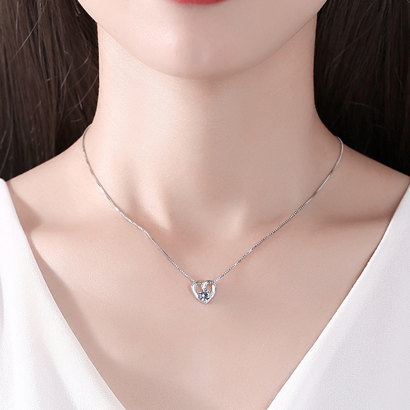 925 silver heart necklace