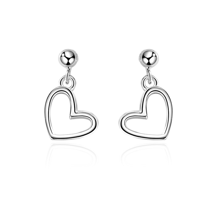 925 silver heart earrings