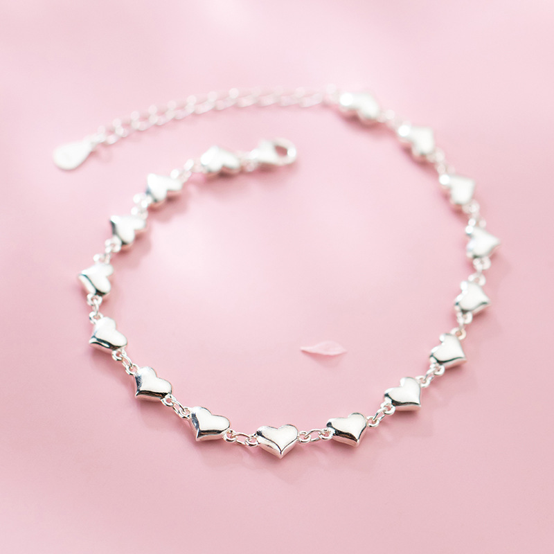 925 silver heart bracelet