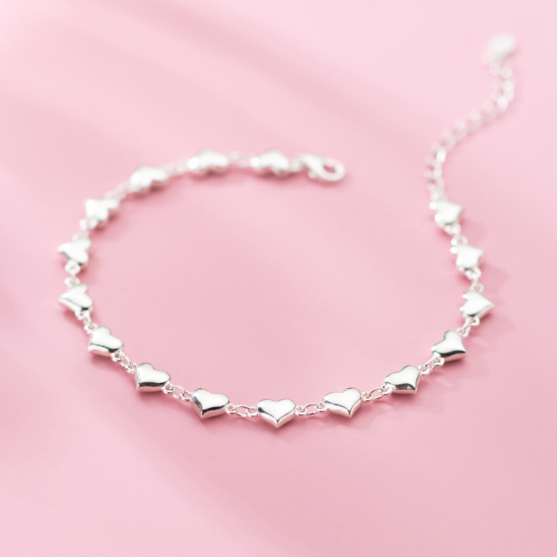 925 silver heart bracelet