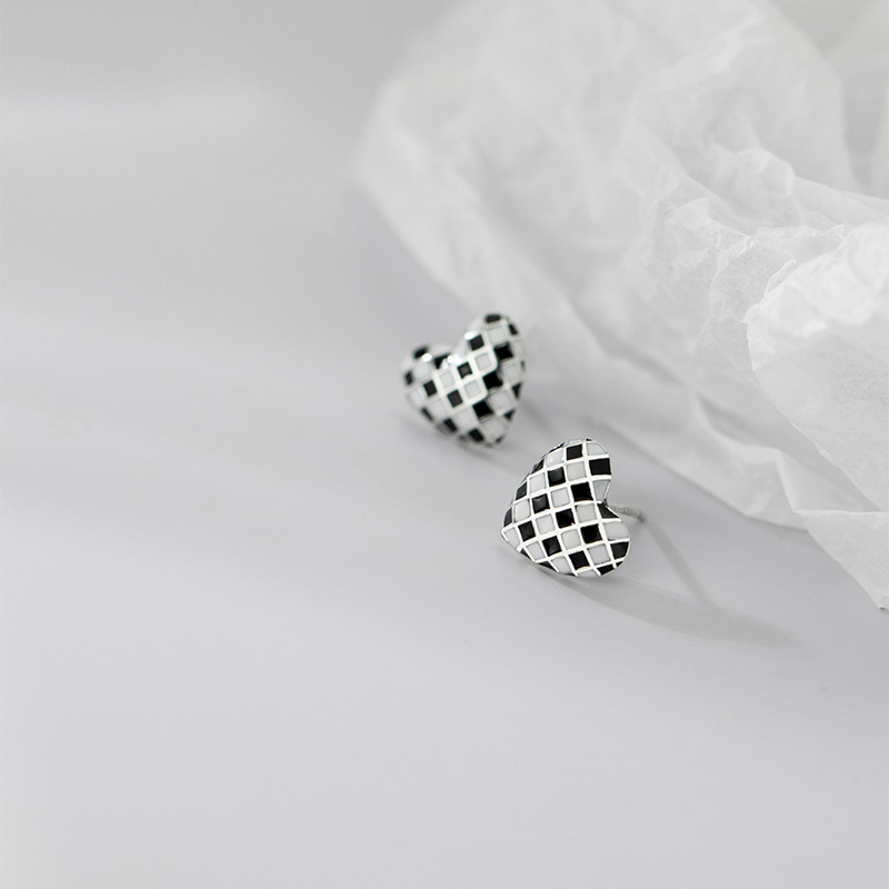 925 silver heart earrings