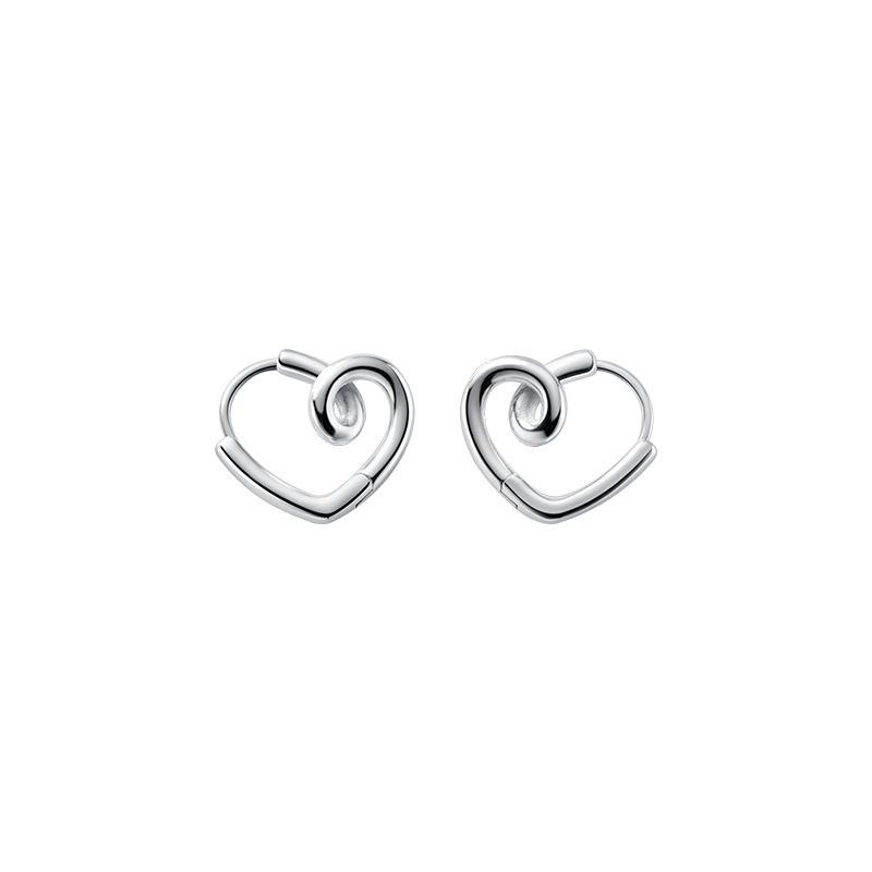 925 silver heart earrings