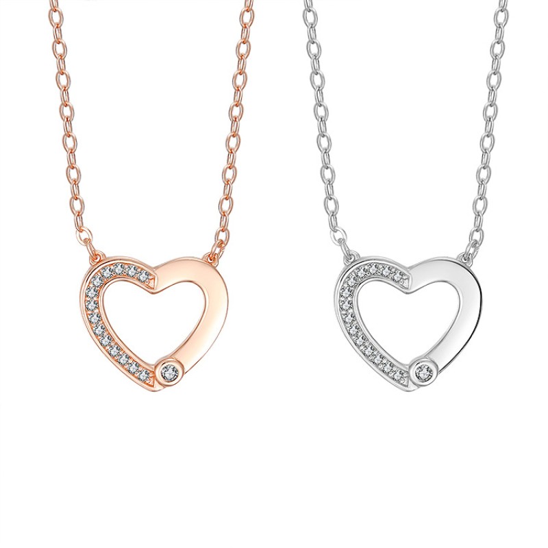 925 silver heart necklace