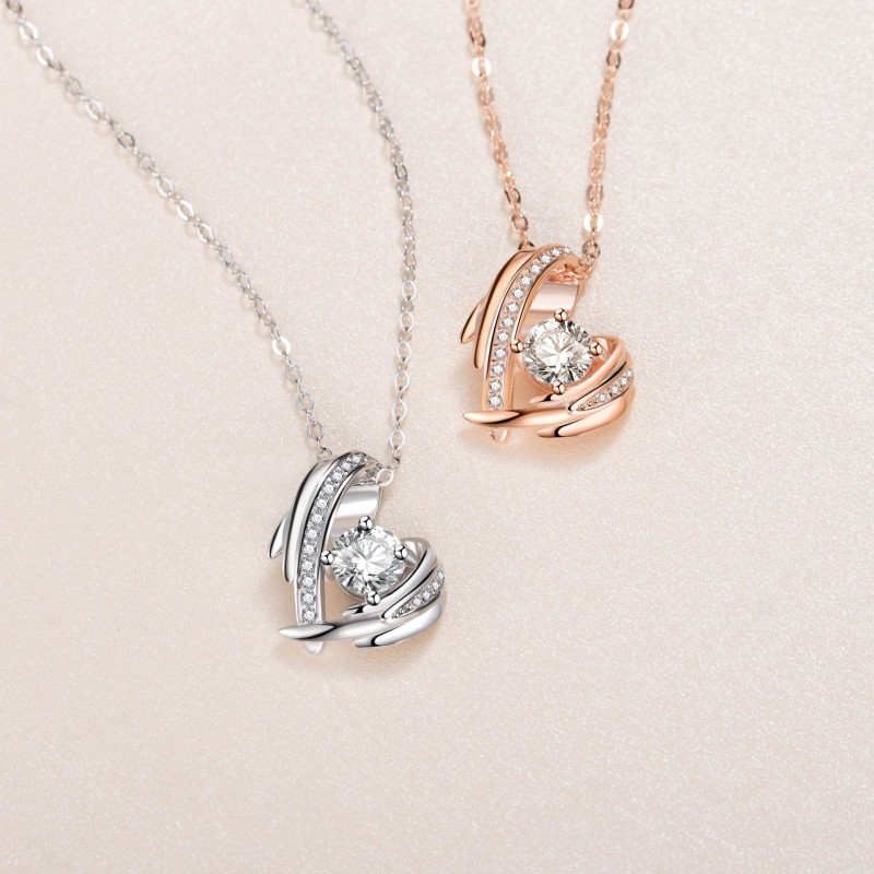 925 silver heart necklace