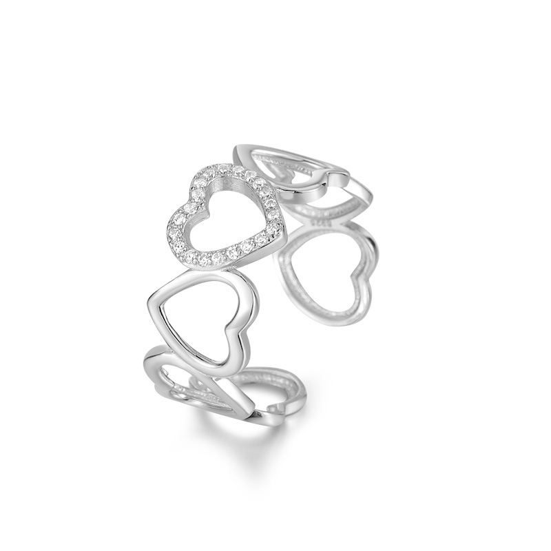 925 silver heart ring