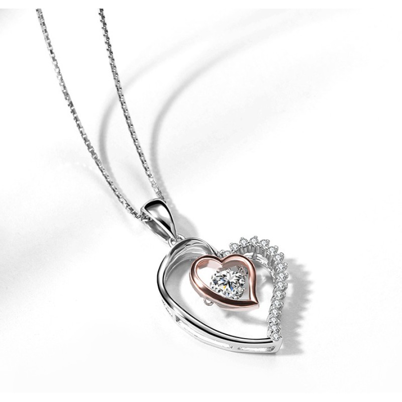 925 silver heart necklace